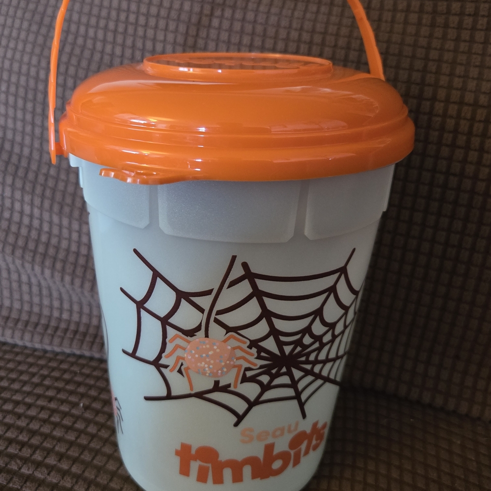 Orange and White Halloween Bucket